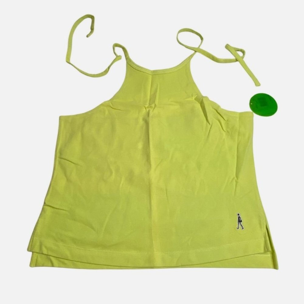 Alex Goes Lime Cotton Cami Halter Top Size L - New With Tag
